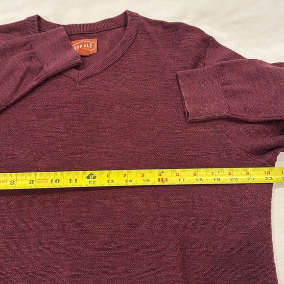 Red Ale By Alesbury Men's Burgundy Heather Sweater Crew Neck Long Sleeve size M - Picture 6 of 9